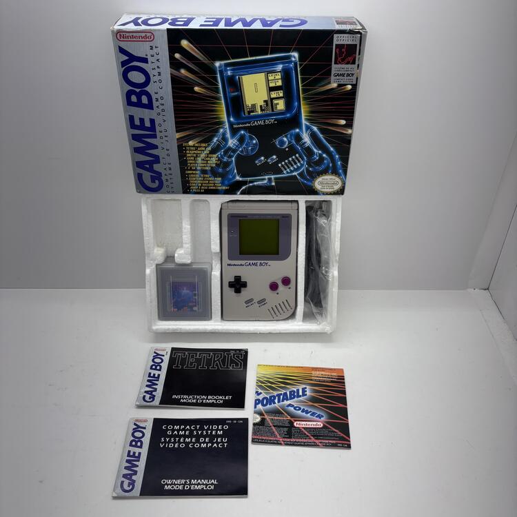 GAMEBOY GREY TETRIS BUNDLE (COMPLETE IN BOX) (usagé)