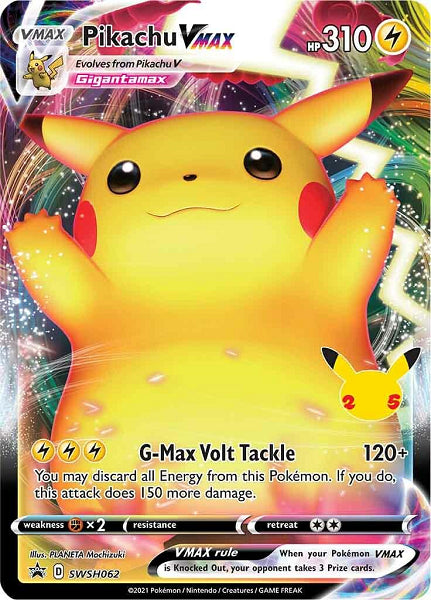 PIKACHU VMAX SWSH062 [BLACK STAR PROMO] (POKEMON CELEBRATION) (usagé)
