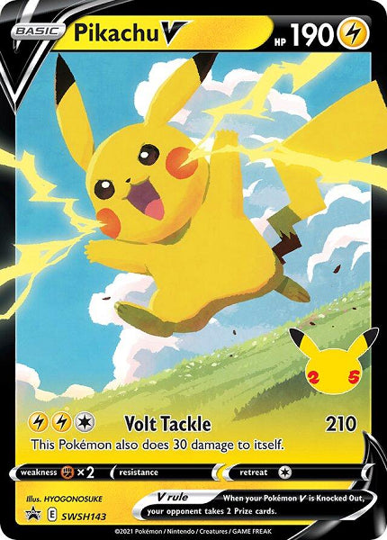 PIKACHU V SWSH143 [BLACK STAR PROMO] (POKEMON CELEBRATION)