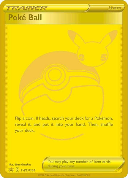POKÉ BALL SWSH146 SEALED [BLACK STAR PROMO] (POKEMON CELEBRATION) (usagé)