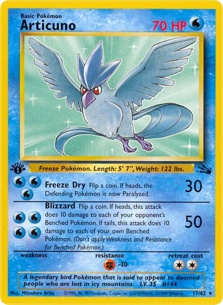 ARTICUNO 17/62 [1ST ED] (POKEMON FOSSIL) (usagé)