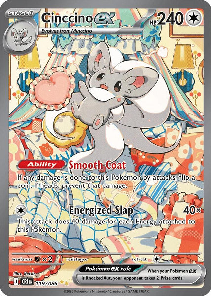 CINCCINO EX 119/086 (POKEMON CHAOS RISING) (usagé)