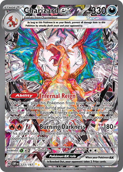 CHARIZARD EX 223/197 (POKEMON OBSIDIAN FLAMES) (usagé)