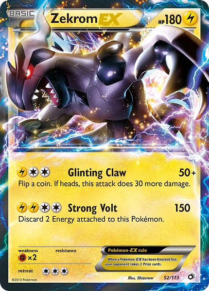 ZEKROM EX 52/113 (POKEMON LEGENDARY TREASURES) (usagé)