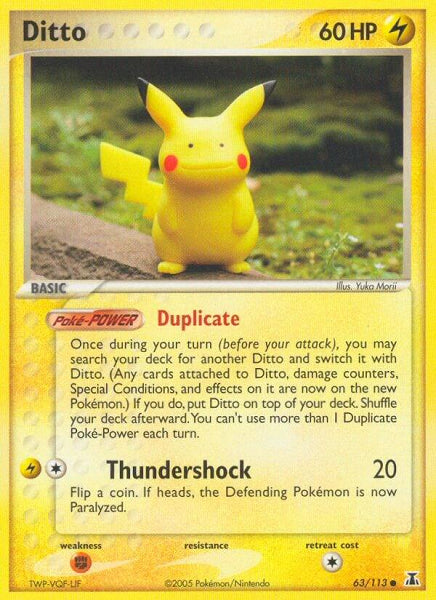 DITTO 63/113 [PIKACHU] (POKEMON DETLA SPECIES)