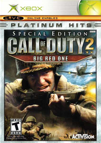 CALL OF DUTY 2 BIG RED ONE SPECIAL EDITION PLATINUM HITS (COMPLETE IN BOX)