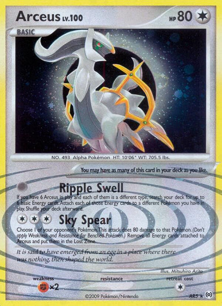 ARCEUS LV.100 AR5 (POKEMON ARCEUS) (usagé)