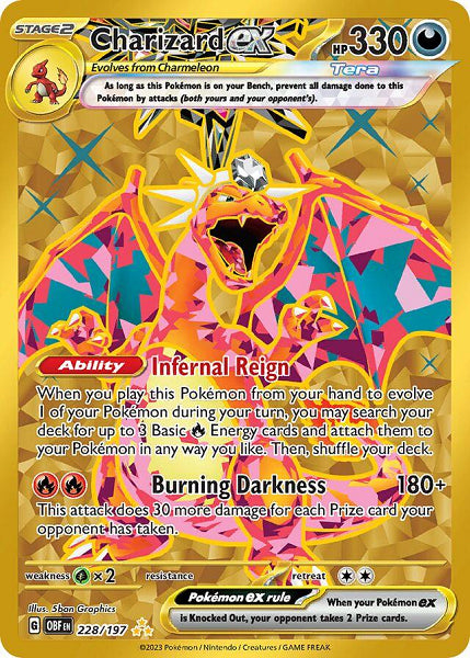 CHARIZARD EX 228/197 (POKEMON OBSIDIAN FLAMES) (usagé)
