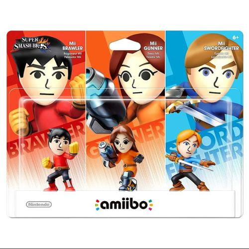 AMIIBO MII BRAWLER / MII GUNNER / MII SWORDFIGHTER 3 PACK (SUPER SMASH BROS.)
