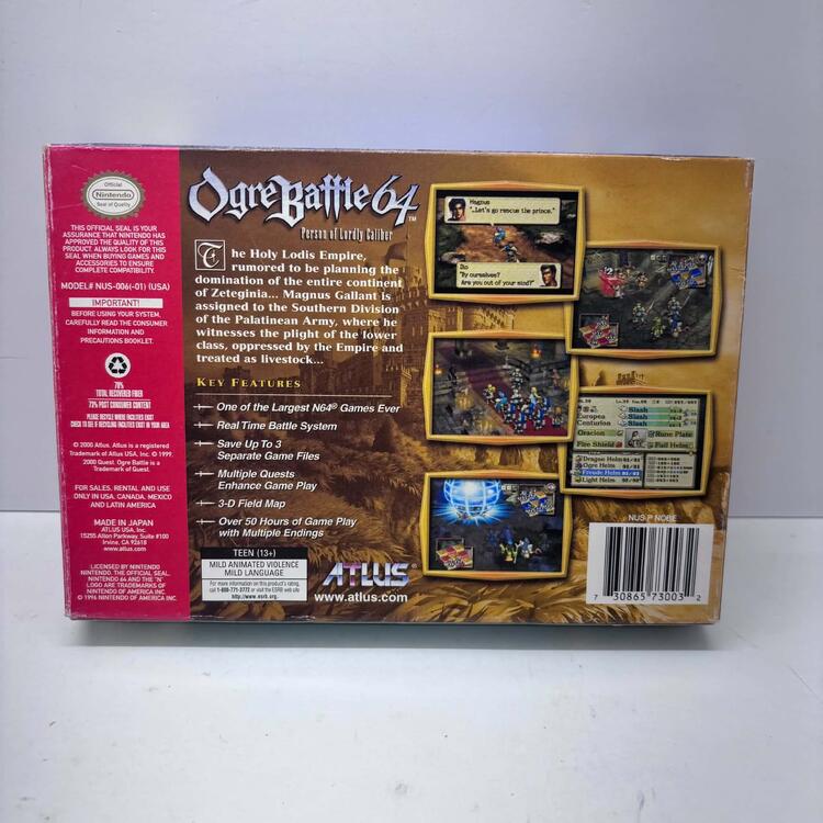 OGRE BATTLE 64 PERSON OF LORDLY CALIBER (COMPLETE IN BOX) (usagé)