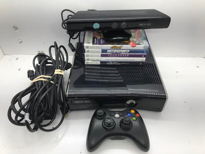XBOX 360 MODEL 2 BLACK - 250 GB + KINECT BUNDLE (used)