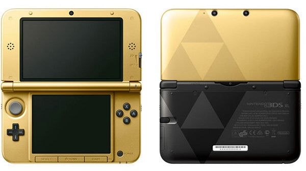 NINTENDO 3DS XL THE LEGEND OF ZELDA LINK BETWEEN WORLDS LIMITED EDITION BLACK & GOLD (NO GAME INCLUDED) (usagé)