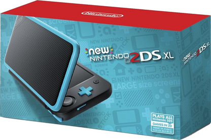 NEW NINTENDO 2DS XL TURQUOISE & BLACK (COMPLETE IN BOX)