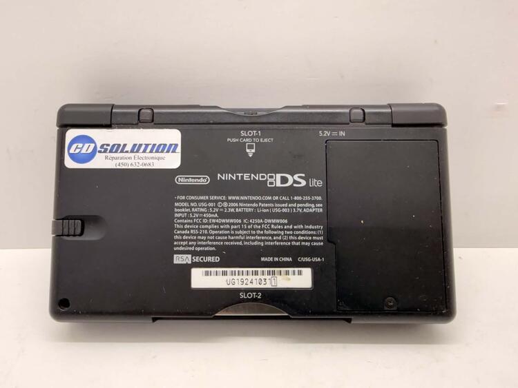 NINTENDO DS LITE COBALT / BLACK (REFURBISHED) (usagé)