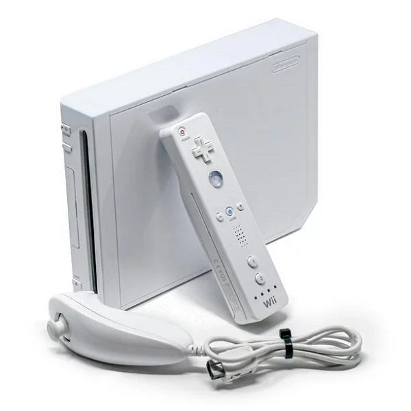 NINTENDO WII MODEL 1 WHITE + 1 REMOTE + 1 NUNCHUK + WII SPORTS