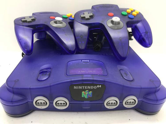 NINTENDO 64 FUNTASTIC GRAPE + 2 NINTENDO CONTROLLER (used)