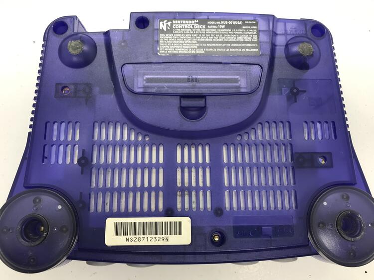 NINTENDO 64 FUNTASTIC GRAPE + 2 NINTENDO CONTROLLER