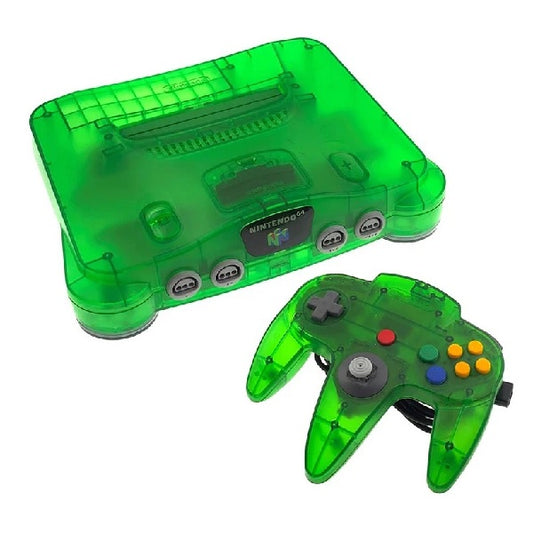 NINTENDO 64 FUNTASTIC JUNGLE GREEN + 1 CONTROLLER (used)