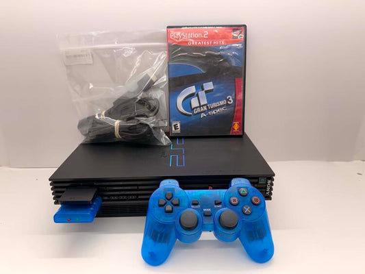 PLAYSTATION 2 MODEL 1 BLACK + 1 WIRELESS CONTROLLER + 1 GAME (usagé)