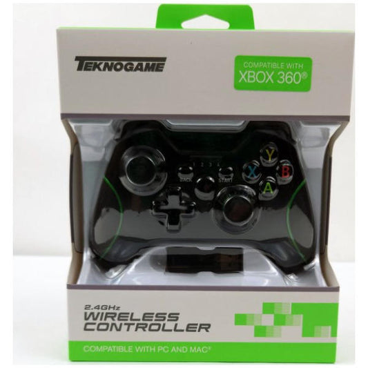 CONTROLLER WIRELESS BLACK TEKNOGAME (XBOX 360) (usagé)