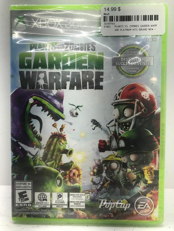 PLANTS VS. ZOMBIES GARDEN WARFARE PLATINUM HITS (BRAND NEW / SEALED)
