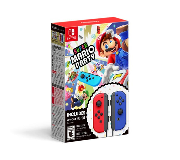 JOY CON CONTROLLER 2 PACK + SUPER MARIO PARTY (FULL GAME DOWNLOAD) (SWITCH) (usagé)