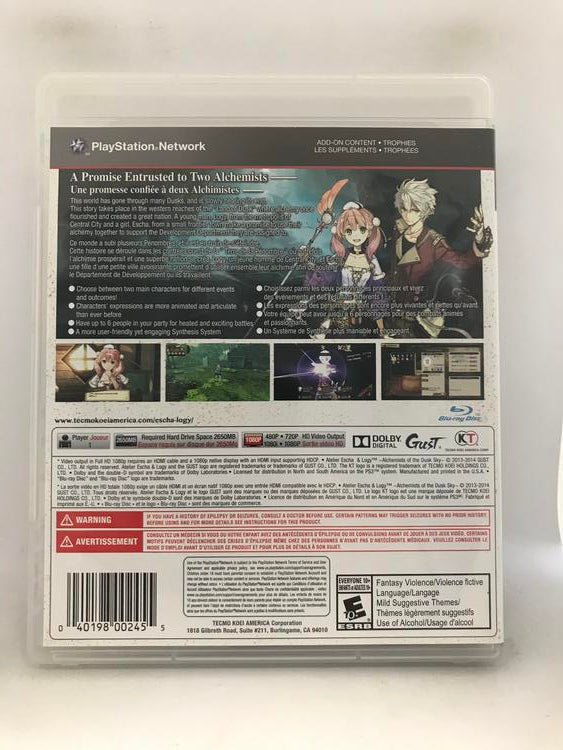 ATELIER ESCHA AND LOGY ALCHEMISTS OF THE DUSK SKY (COMPLETE IN BOX) (usagé)
