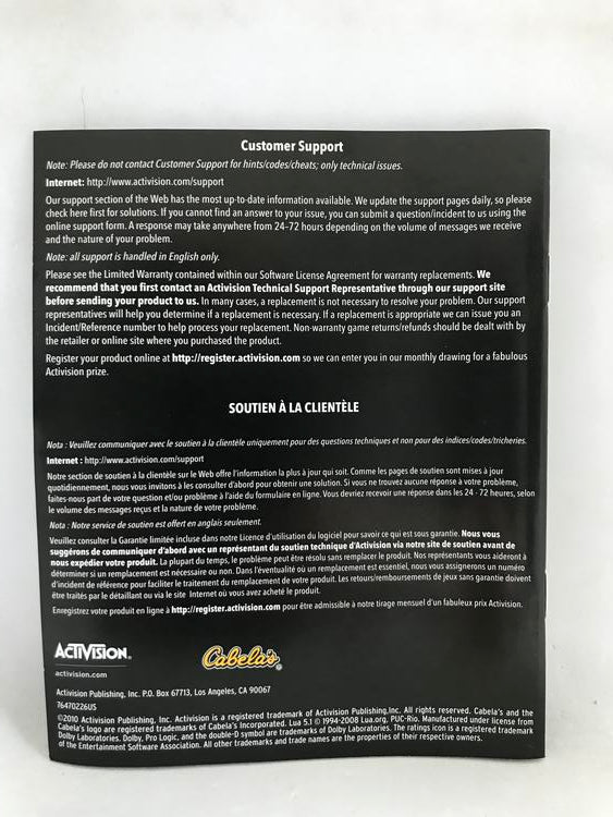 CABELA'S DANGEROUS HUNTS 2011 (COMPLETE IN BOX) (usagé)