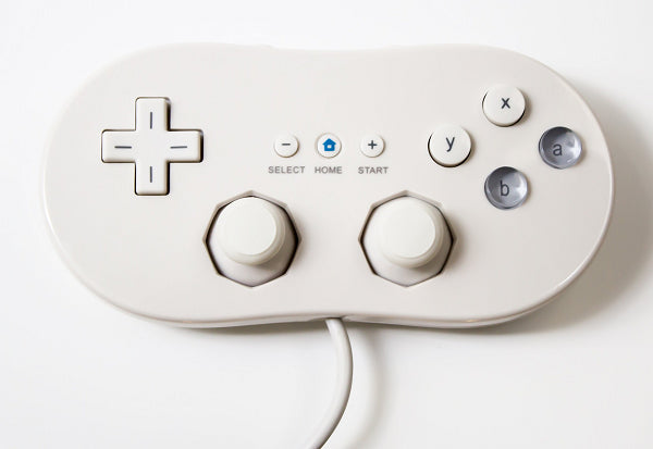 CONTROLLER CLASSIC WHITE JOBBER (Wii) (usagé)