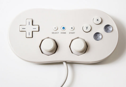CONTROLLER CLASSIC WHITE JOBBER (Wii) (usagé)