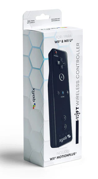 CONTROLLER REMOTE BLACK + MOTION PLUS JOBBER (Wii)