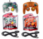 CONTROLLER 1X ORANGE / GREEN / PURPLE / CLEAR JOBBER + EXTENSION 6FT (GAMECUBE)