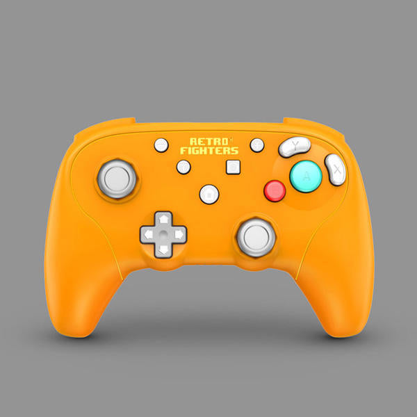 CONTROLLER BATTLERGC ORANGE WIRELESS RETRO FIGHTERS (GAMECUBE / Wii / WiiU / SWITCH) (usagé)
