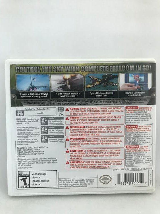 ACE COMBAT ASSAULT HORIZON LEGACY PLUS (COMPLETE IN BOX) (usagé)