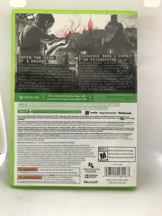 THE EVIL WITHIN PLATINUM HITS (WITH BOX) (usagé)