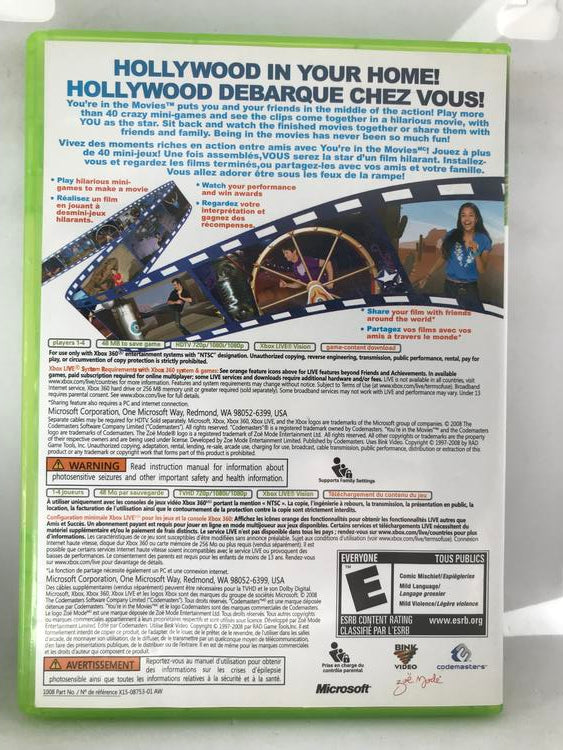 YOU'RE IN MOVIES GAME ONLY (WITH BOX) (usagé)