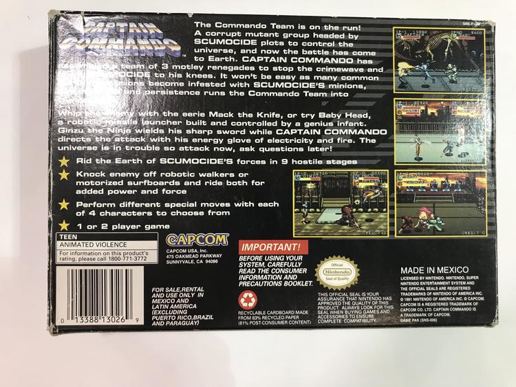 CAPTAIN COMMANDO (COMPLETE IN BOX) (usagé)
