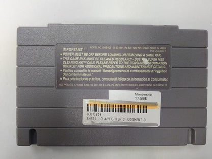 CLAYFIGHTER 2 JUDGMENT CLAY (usagé)