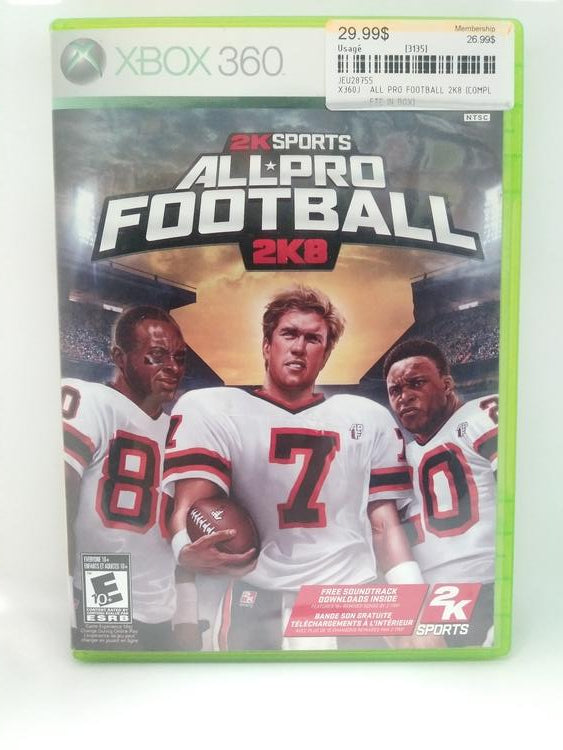 ALL PRO FOOTBALL 2K8 (COMPLETE IN BOX) (usagé)