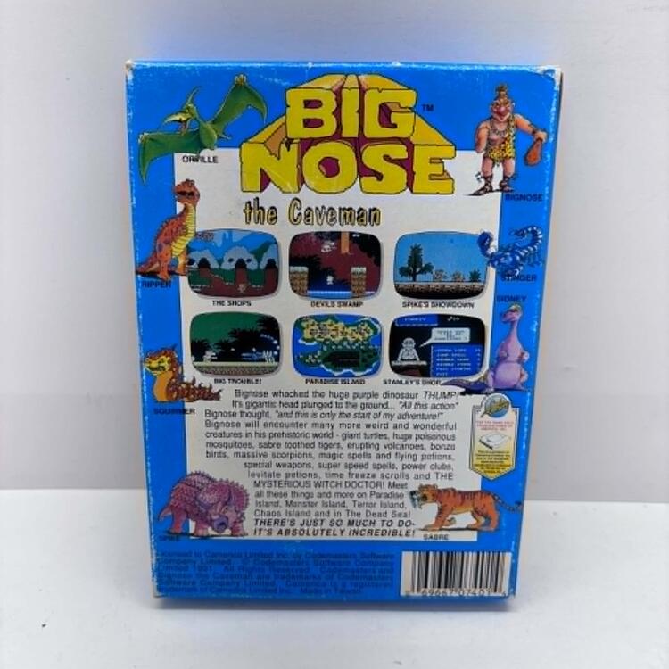 BIG NOSE THE CAVEMAN W/ REGISTRATION CARD (COMPLETE IN BOX) (usagé)
