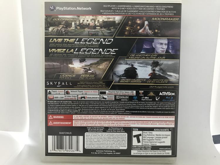 007 JAMES BOND LEGENDS (COMPLETE IN BOX) (usagé)