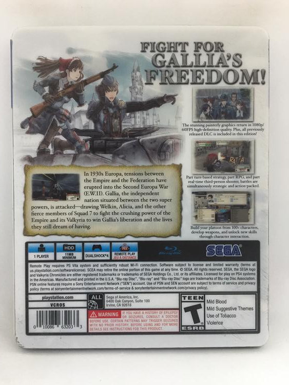 VALKYRIA CHRONICLES REMASTERED STEELCASE EDITION