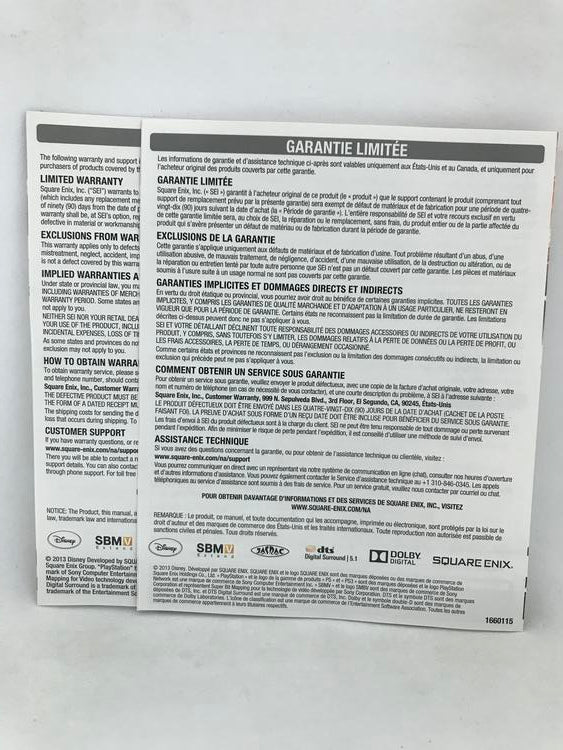 KINGDOM HEARTS HD I.5 REMIX GREATEST HITS (COMPLETE IN BOX) (usagé)