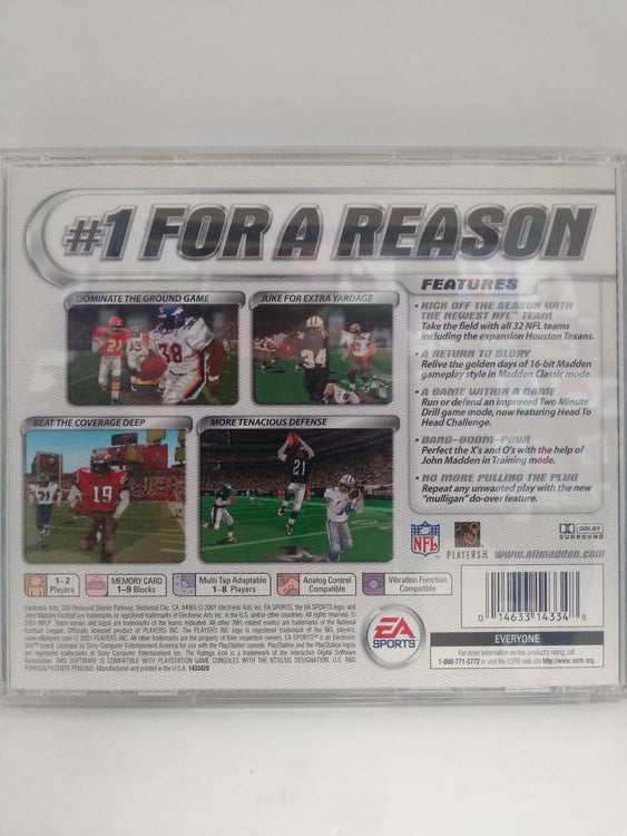 MADDEN 2002 (COMPLETE IN BOX) (usagé)