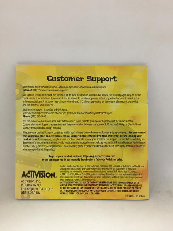 GUITAR HERO ON TOUR DECADES GAME ONLY (COMPLETE IN BOX)