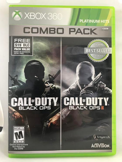 CALL OF DUTY BLACK OPS I AND II COMBO PACK PLATINUM HITS (WITH BOX)