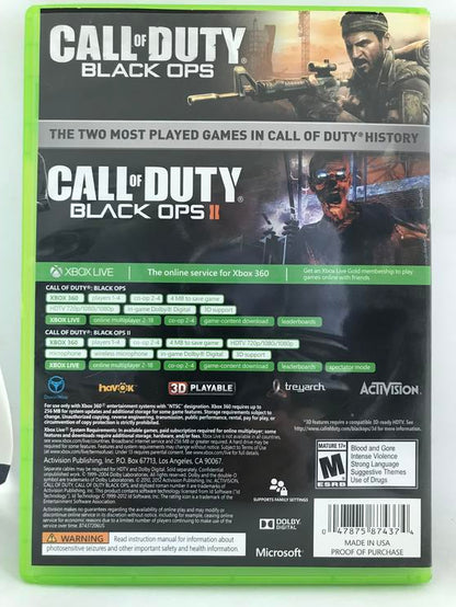 CALL OF DUTY BLACK OPS I AND II COMBO PACK PLATINUM HITS (WITH BOX)