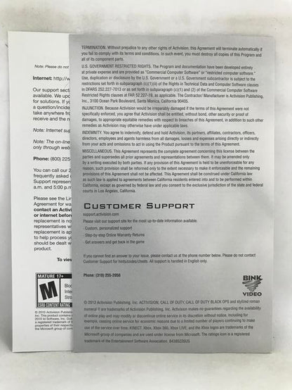 CALL OF DUTY BLACK OPS I AND II COMBO PACK PLATINUM HITS (WITH BOX)