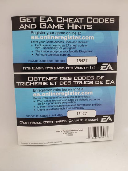 NCAA FOOTBALL 08 (COMPLETE IN BOX) (usagé)