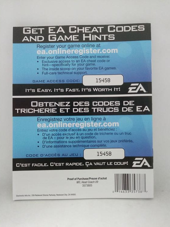 NFL HEAD COACH 09 (COMPLETE IN BOX) (usagé)